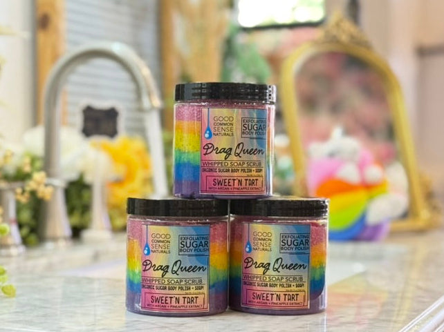 Three jars of 'Ding Queen' on a kitchen counter with blurred background