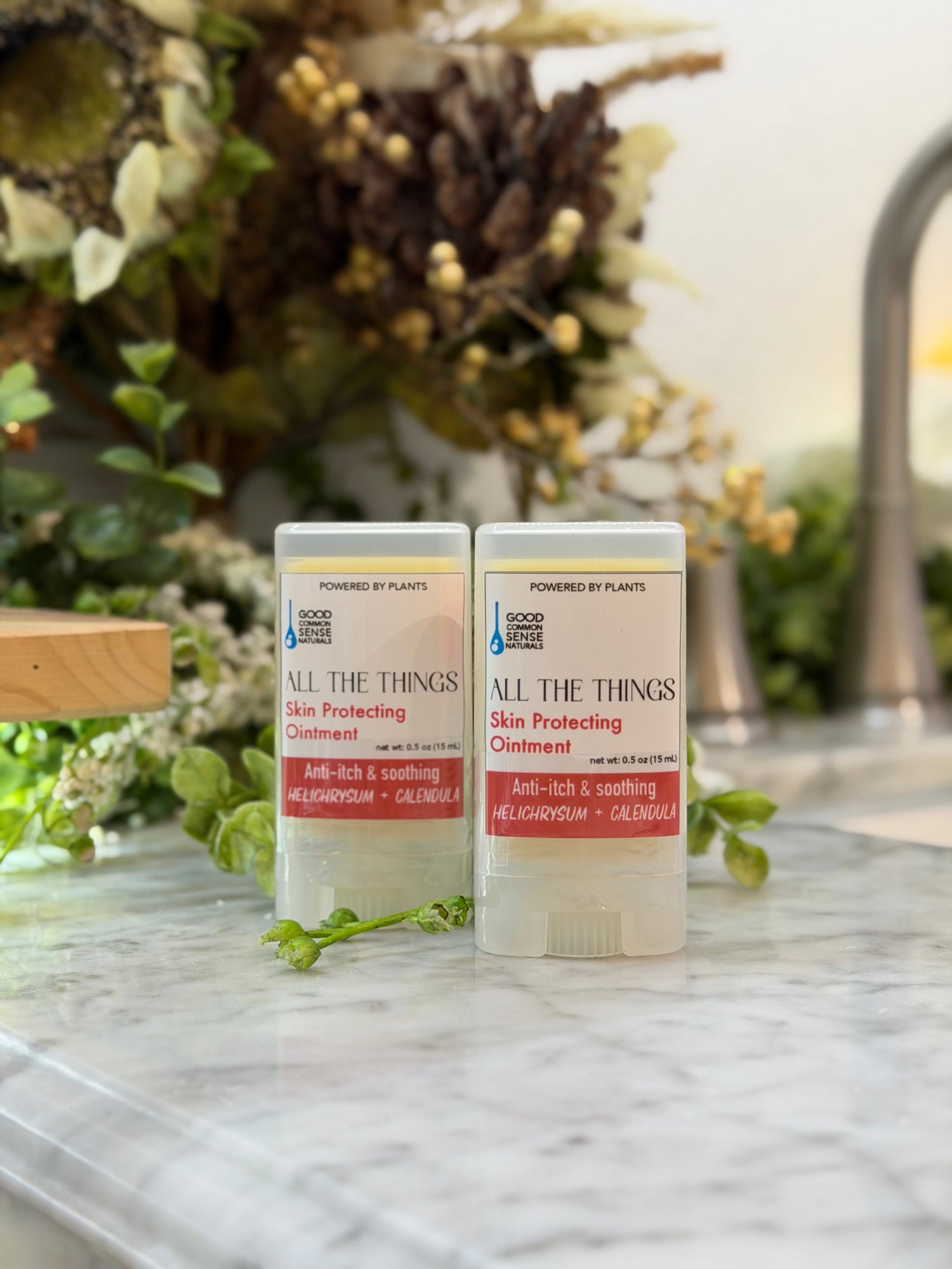 0.5 oz travel tube of All The Things multi-purpose healing ointment, Good Common Sense Naturals