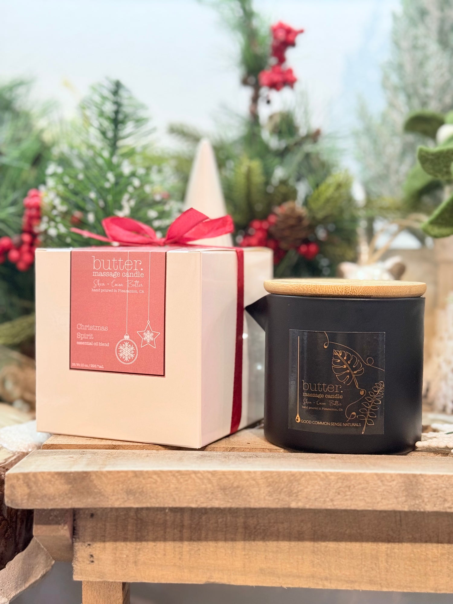 Christmas Spirit Butter Massage Oil Candle