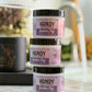 Jars of Handy Cream in London Fog limited edition scent, Good Common Sense Naturals