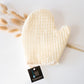 white Love Your Body Glove mitt on a white background 